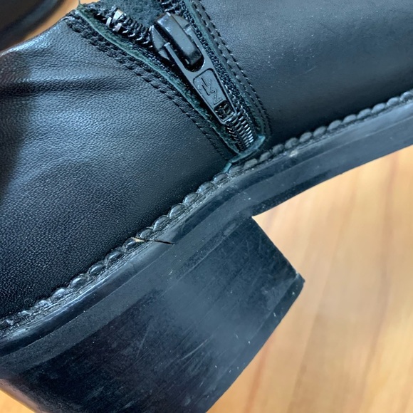 Miista Black Leather Block Heel Pointed Shoes - Picture 7 of 11